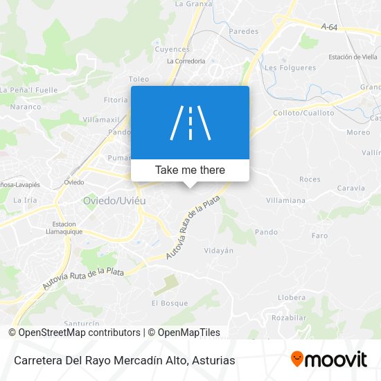 Carretera Del Rayo Mercadín Alto map