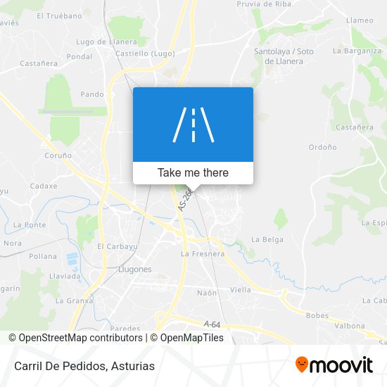 Carril De Pedidos map