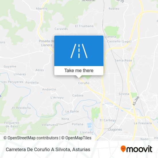 Carretera De Coruño A Silvota map