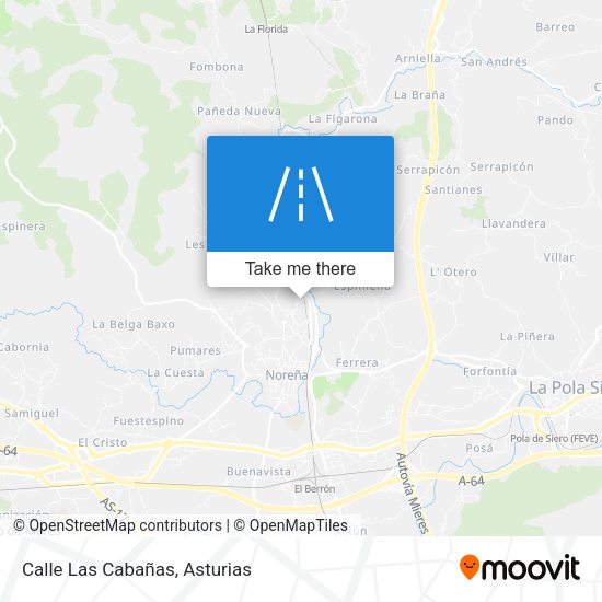 Calle Las Cabañas map