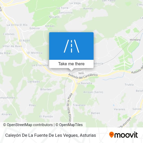 Caleyón De La Fuente De Les Vegues map