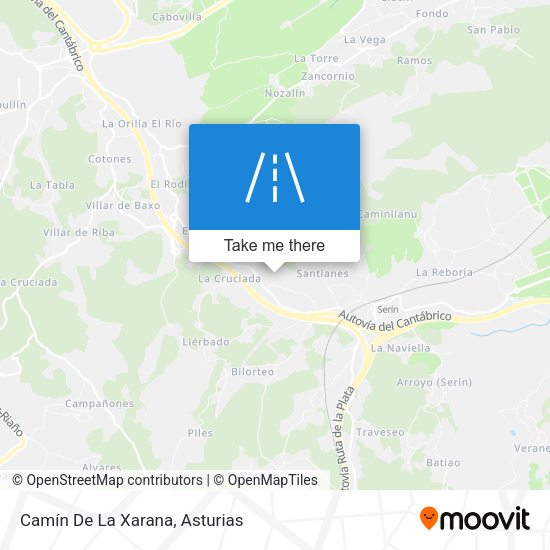 Camín De La Xarana map