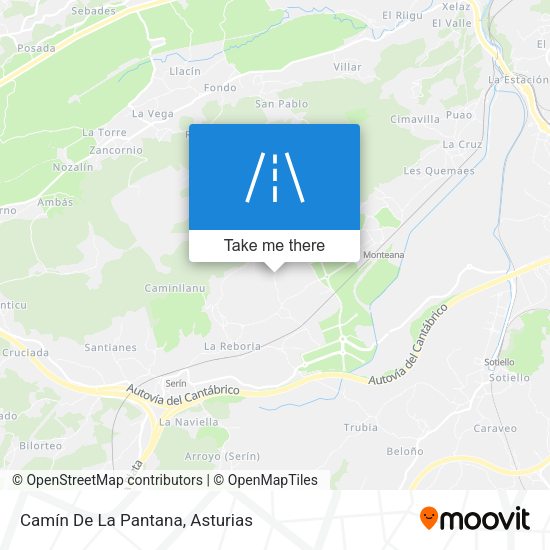 Camín De La Pantana map