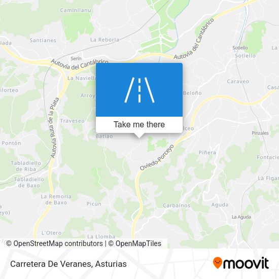 Carretera De Veranes map