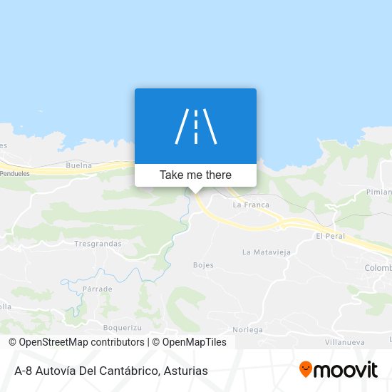 A-8 Autovía Del Cantábrico map