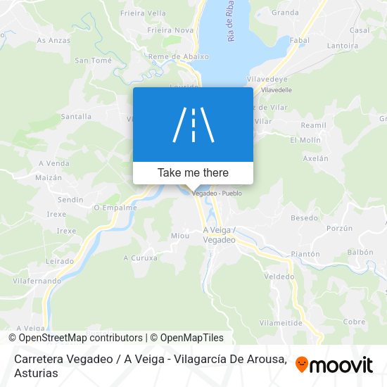 Carretera Vegadeo / A Veiga - Vilagarcía De Arousa map