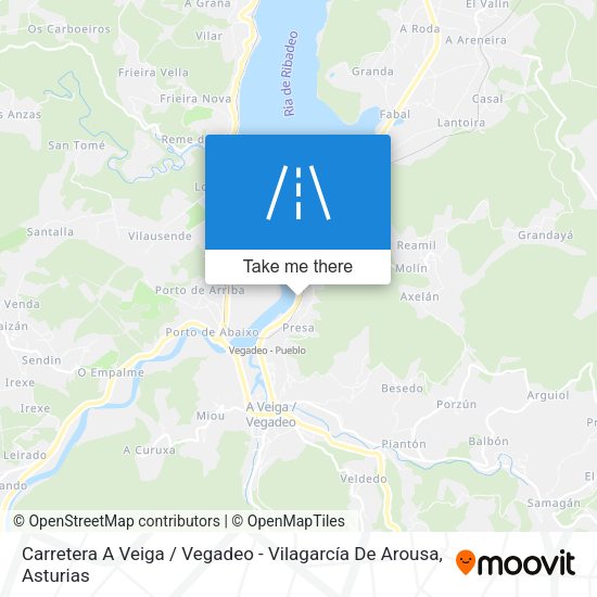 Carretera A Veiga / Vegadeo - Vilagarcía De Arousa map