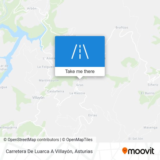 Carretera De Luarca A Villayón map
