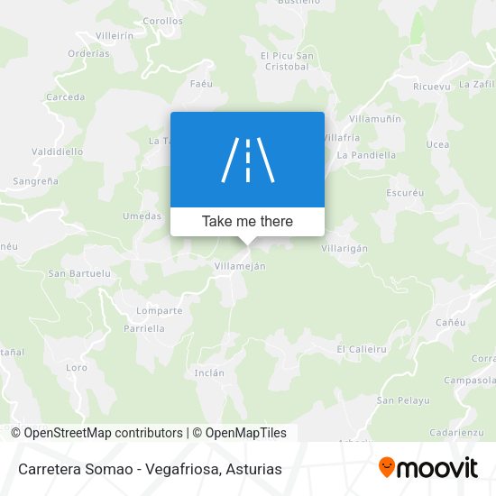Carretera Somao - Vegafriosa map