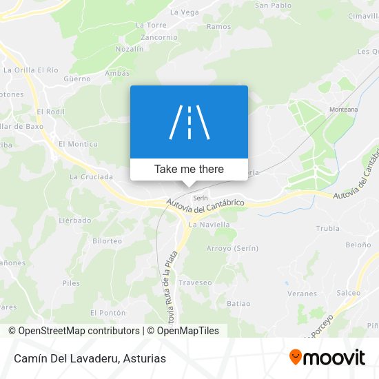 Camín Del Lavaderu map