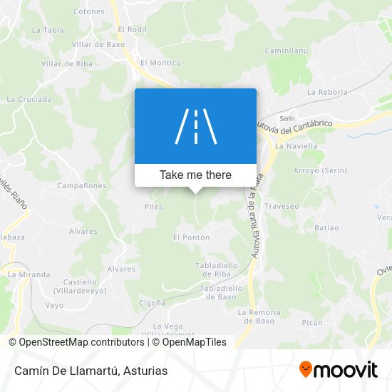 Camín De Llamartú map