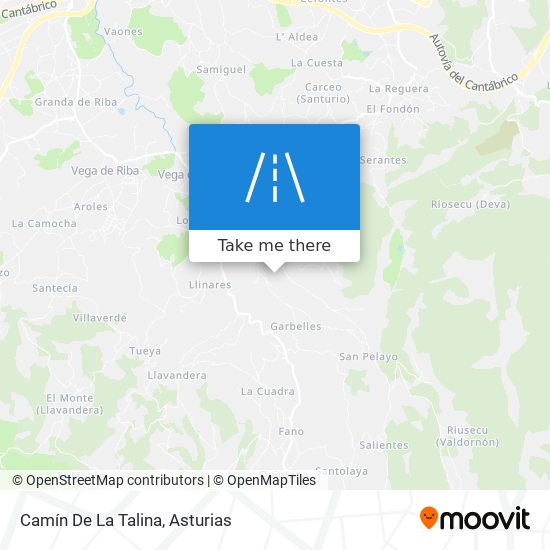 mapa Camín De La Talina