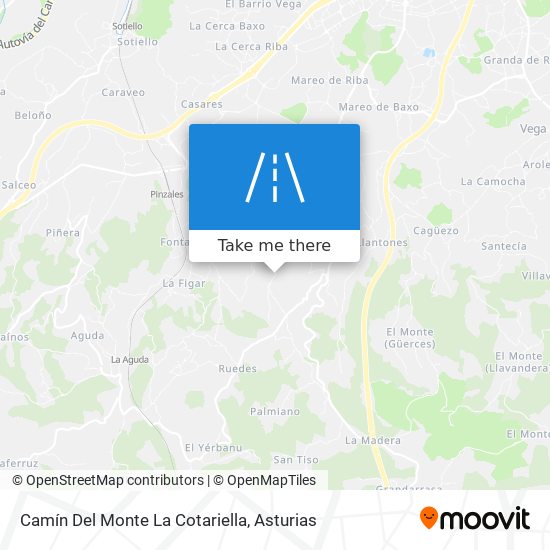 Camín Del Monte La Cotariella map
