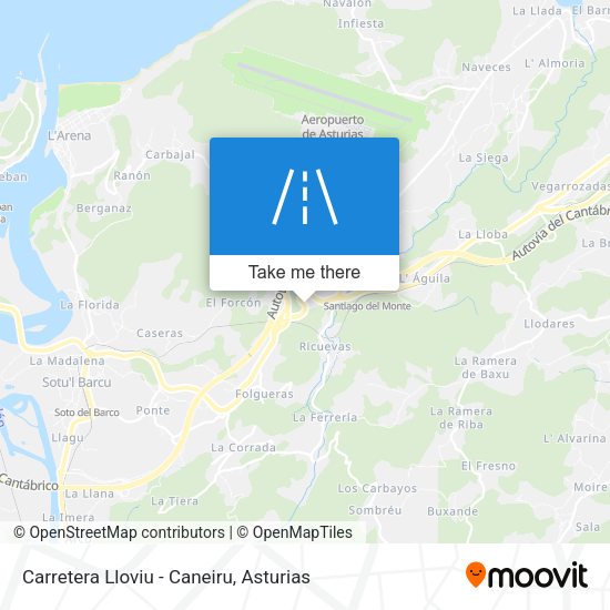 Carretera Lloviu - Caneiru map