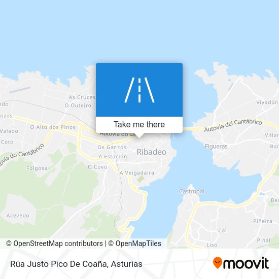 Rúa Justo Pico De Coaña map