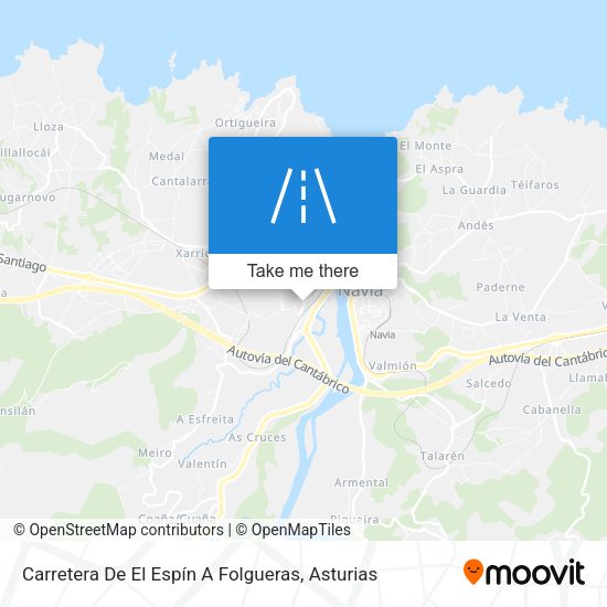 Carretera De El Espín A Folgueras map