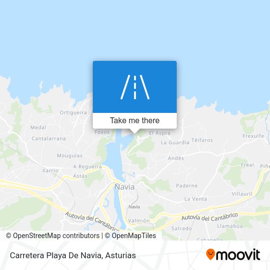 Carretera Playa De Navia map