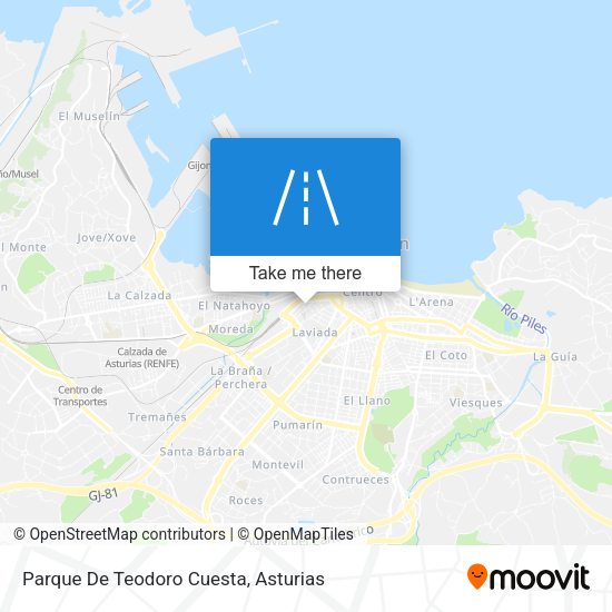 Parque De Teodoro Cuesta map