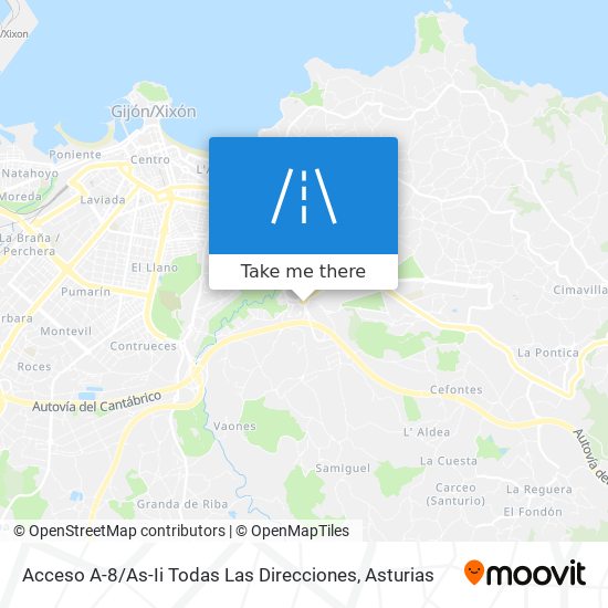 mapa Acceso A-8 / As-Ii Todas Las Direcciones