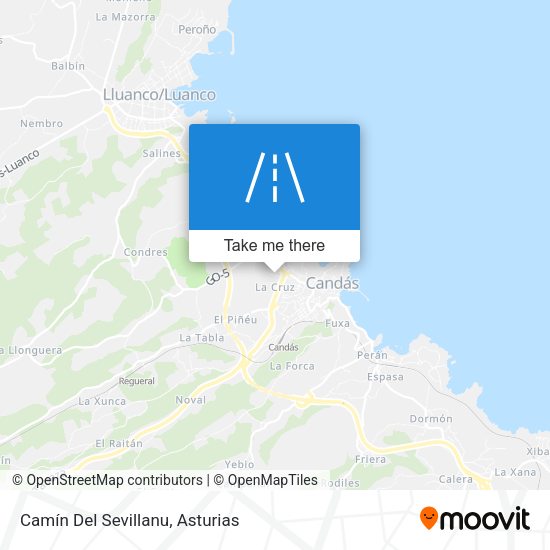 Camín Del Sevillanu map