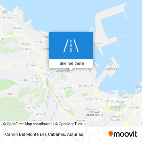 Camín Del Monte Les Cabañes map