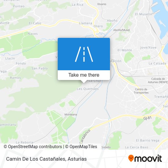 Camín De Los Castañales map