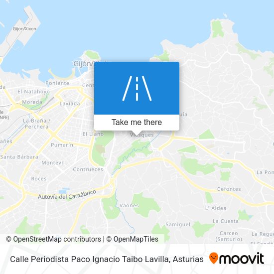 Calle Periodista Paco Ignacio Taibo Lavilla map