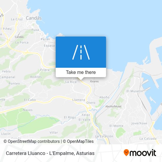 Carretera Lluanco - L'Empalme map