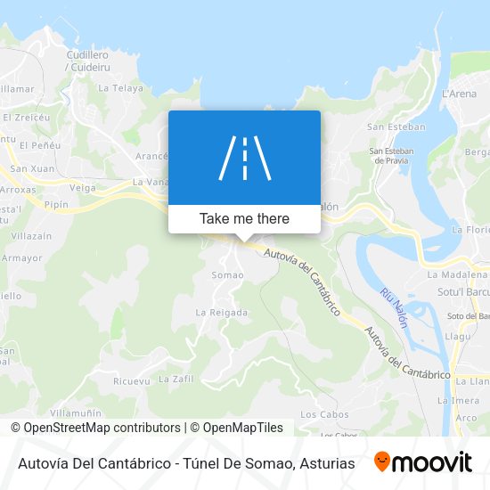 Autovía Del Cantábrico - Túnel De Somao map