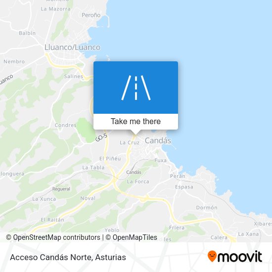 Acceso Candás Norte map