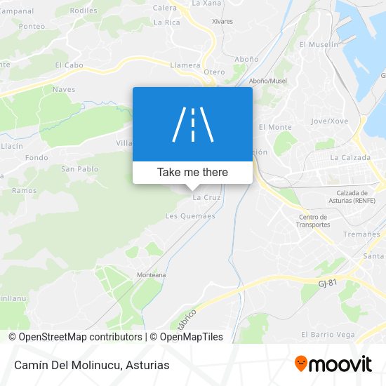 Camín Del Molinucu map