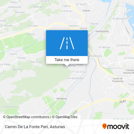 Camin De La Fonte Peri map
