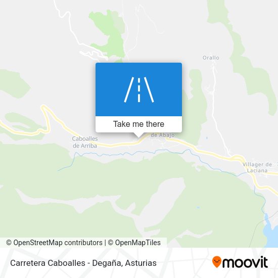 Carretera Caboalles - Degaña map