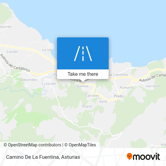 Camino De La Fuentina map