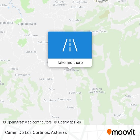 Camín De Les Cortines map