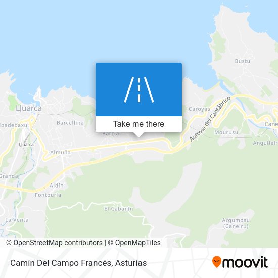 Camín Del Campo Francés map