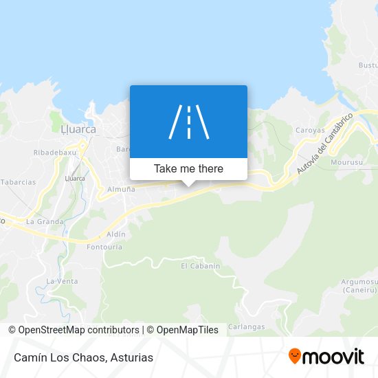 Camín Los Chaos map