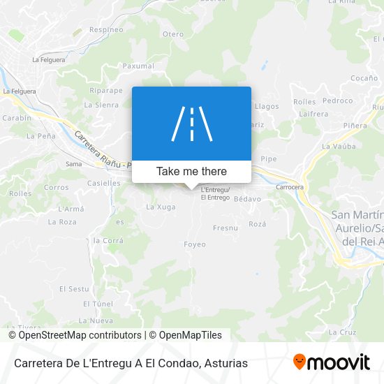 Carretera De L'Entregu A El Condao map