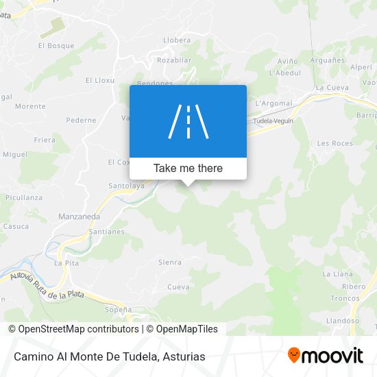 Camino Al Monte De Tudela map