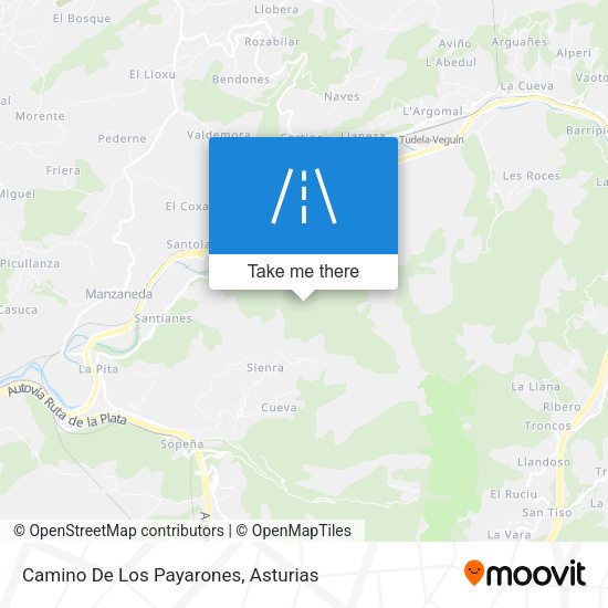 Camino De Los Payarones map