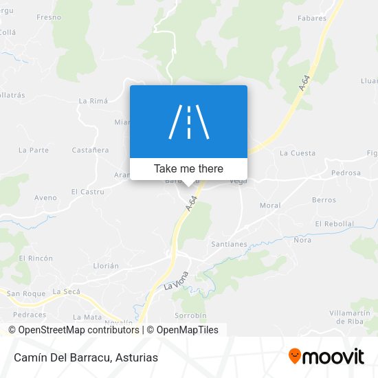 Camín Del Barracu map
