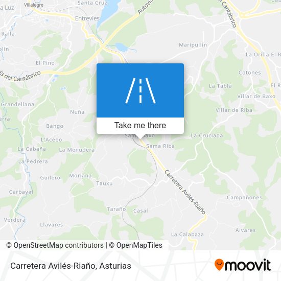 Carretera Avilés-Riaño map