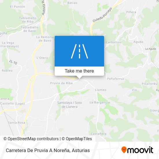 Carretera De Pruvia A Noreña map