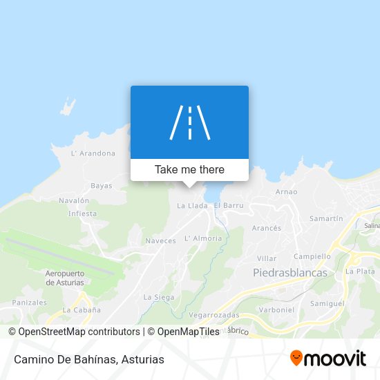 Camino De Bahínas map