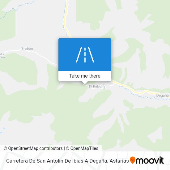 Carretera De San Antolín De Ibias A Degaña map