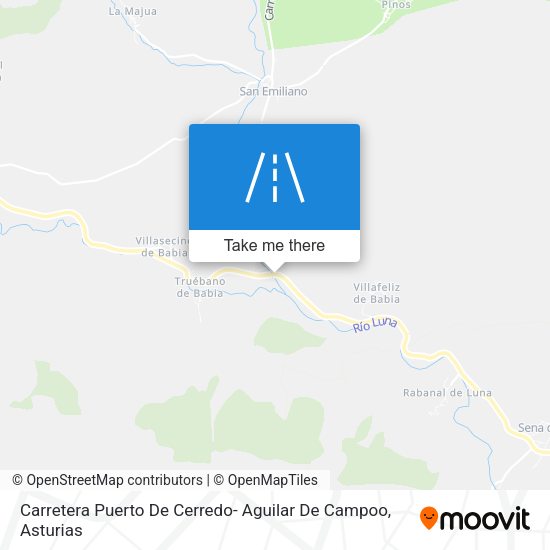 Carretera Puerto De Cerredo- Aguilar De Campoo map