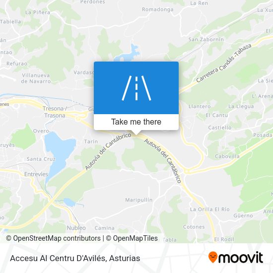 Accesu Al Centru D'Avilés map