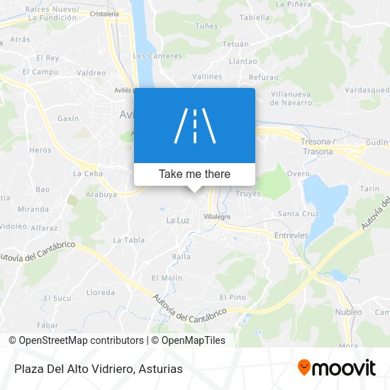 Plaza Del Alto Vidriero map