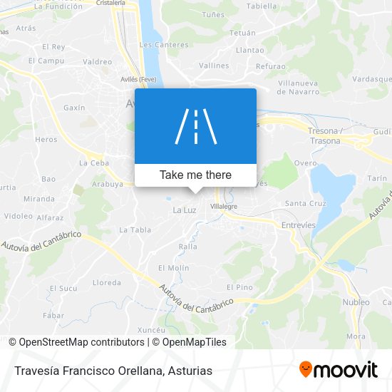 Travesía Francisco Orellana map