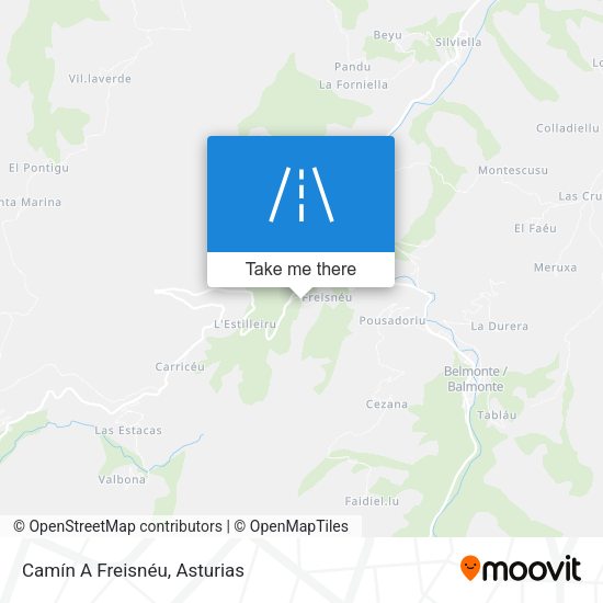 Camín A Freisnéu map